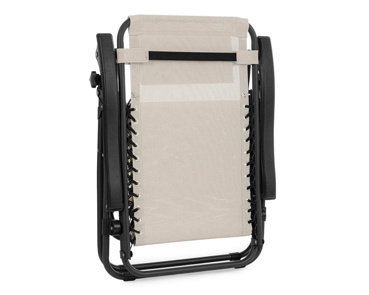 Sedia Sdraio Pieghevole Wayne Grigio Chiaro - 163x65x110 cm