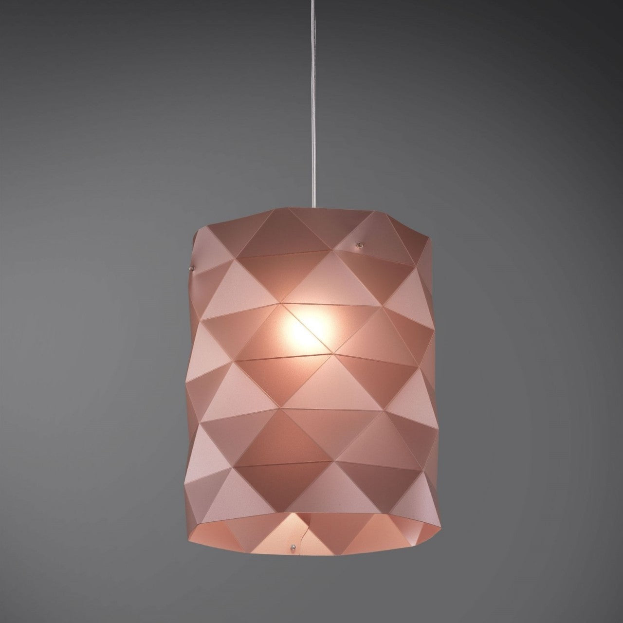 Suspension en métal rose en métal chromé Cm. 27 x 32 heures