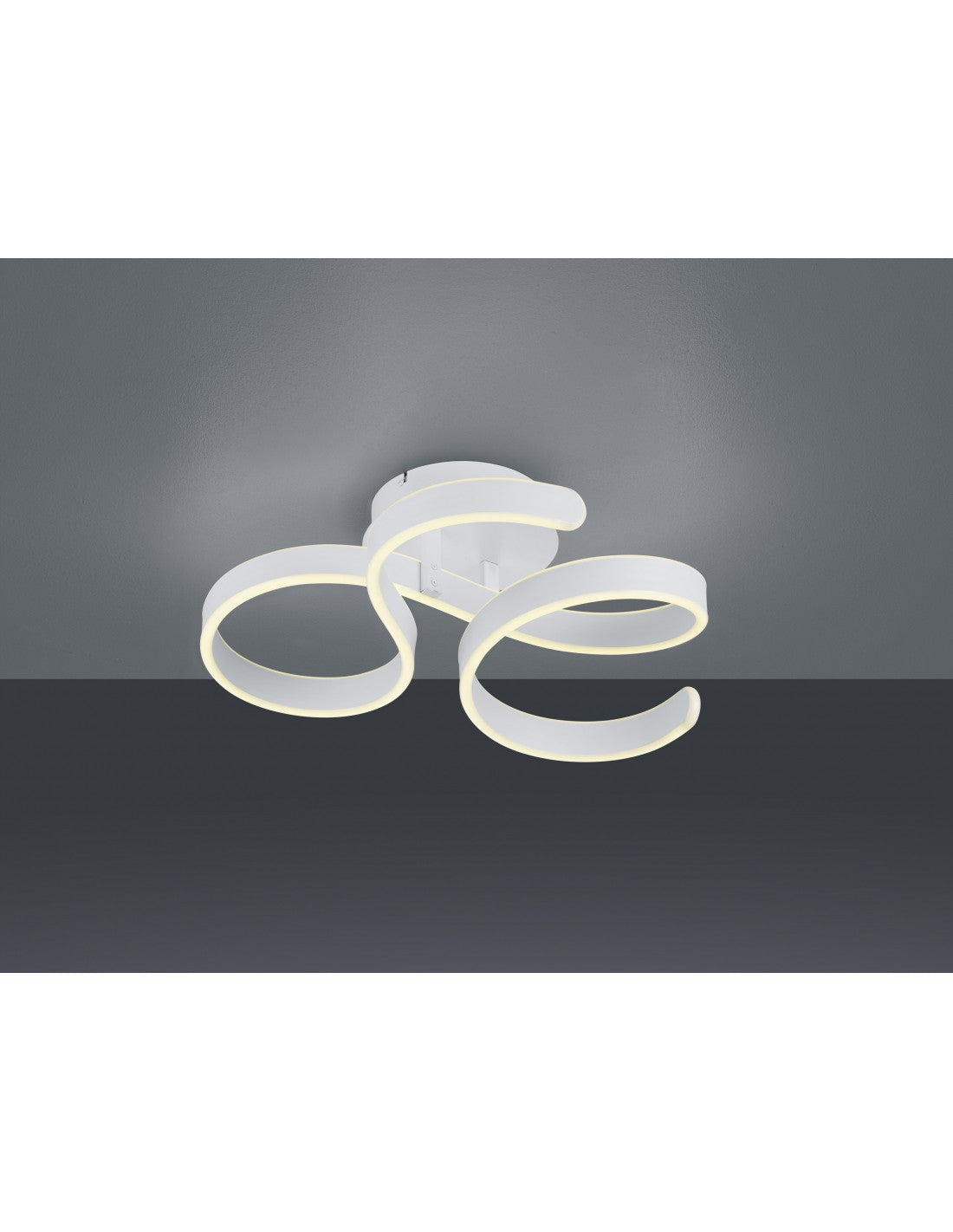 Plafonnier LED Francis Vortici Blanc 40w Dimmable Trio Lighting