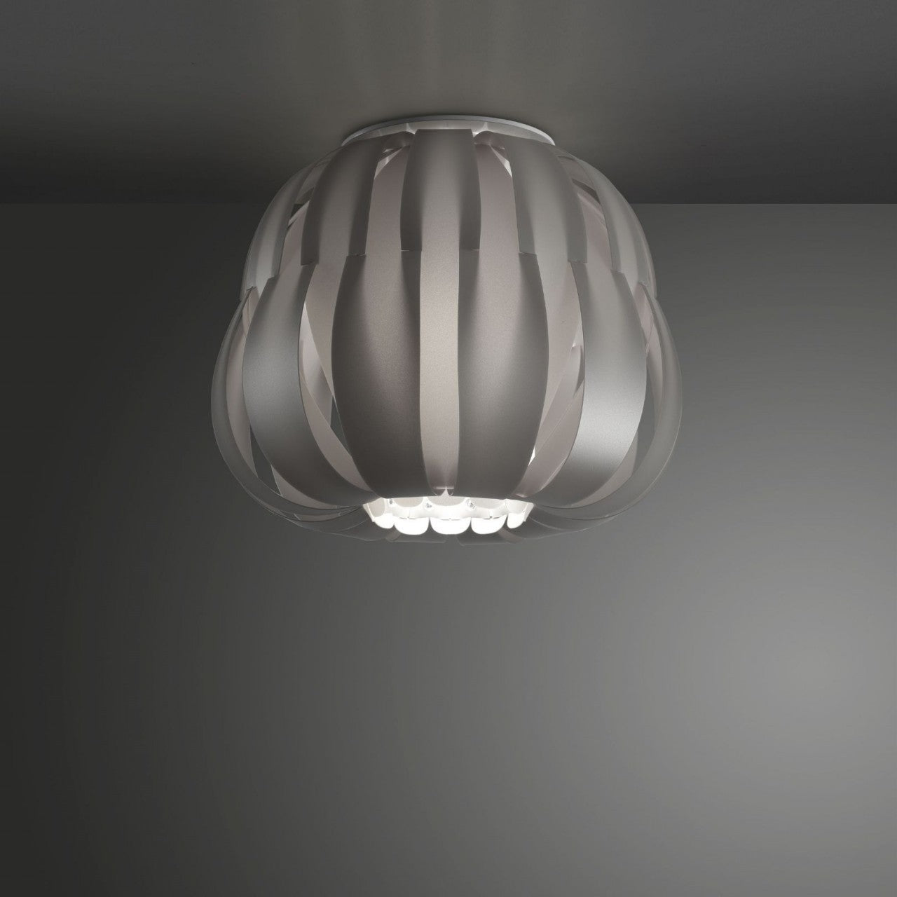 Plafonnier argenté cm. 19h x 17h