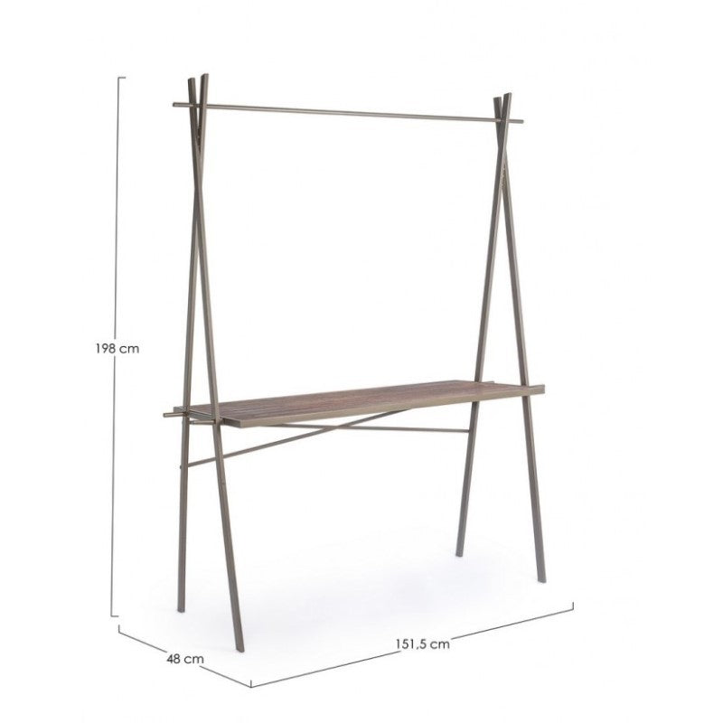 Table vitrine industrielle rectangulaire 98h cm