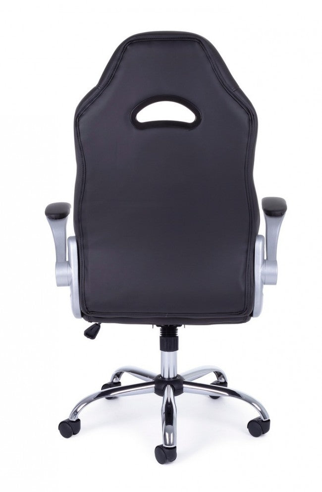 Fauteuil de bureau recouvert de cuir Boneville Noir