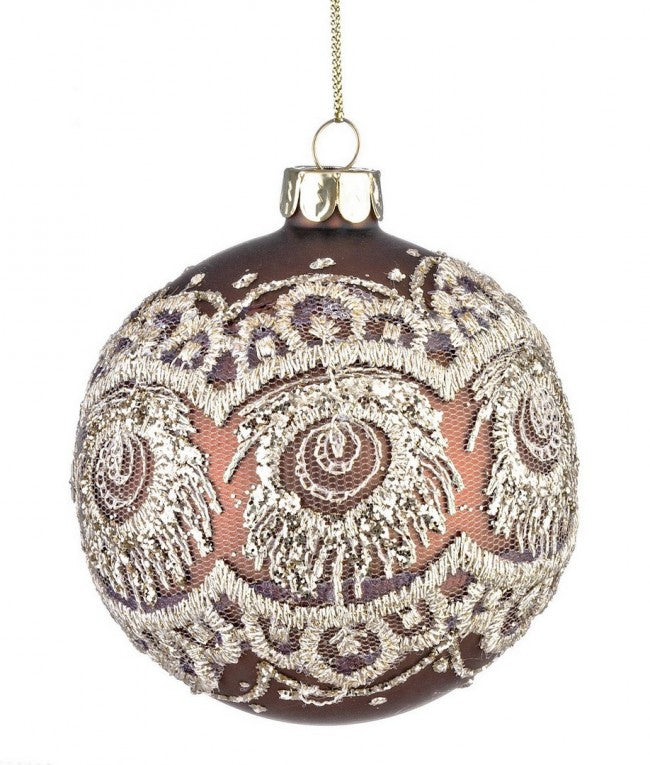 12x Sfera Vt Murano Marrone D80