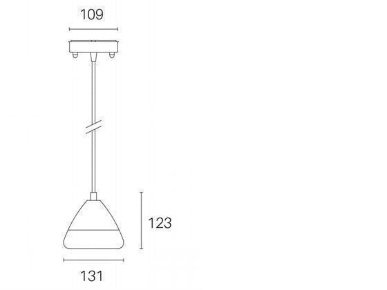 Suspension LED 20W 3000K ligne graal de sauge