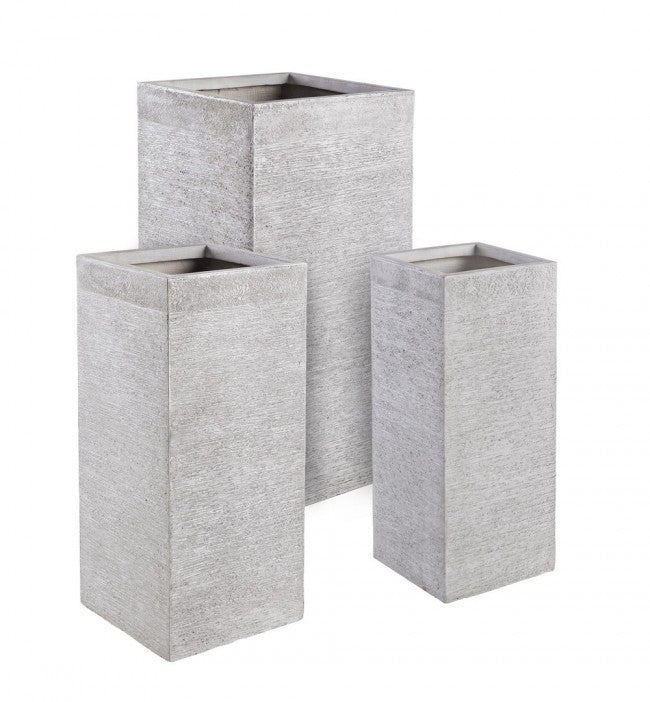 Lot de 3 grands vases Graffiti QU blancs