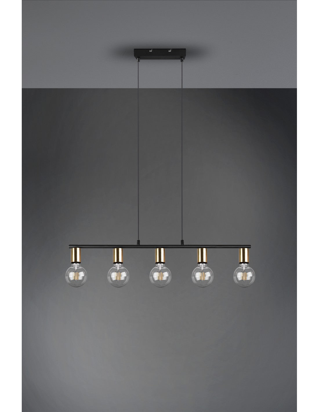 Suspension 5xE27 Vannes Laiton L82 cm Trio Lighting