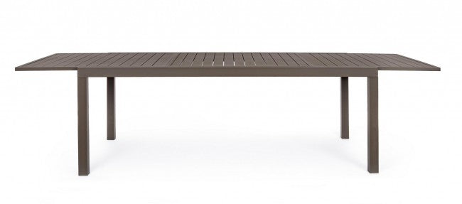 Table salon de jardin extensible en aluminium marron Hide 200-300 x 100 cm