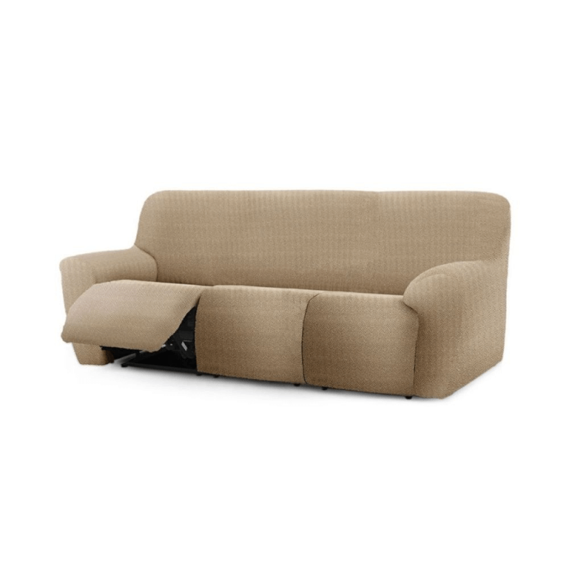 Housse de canapé inclinable Jaz 3 places beige 200-260