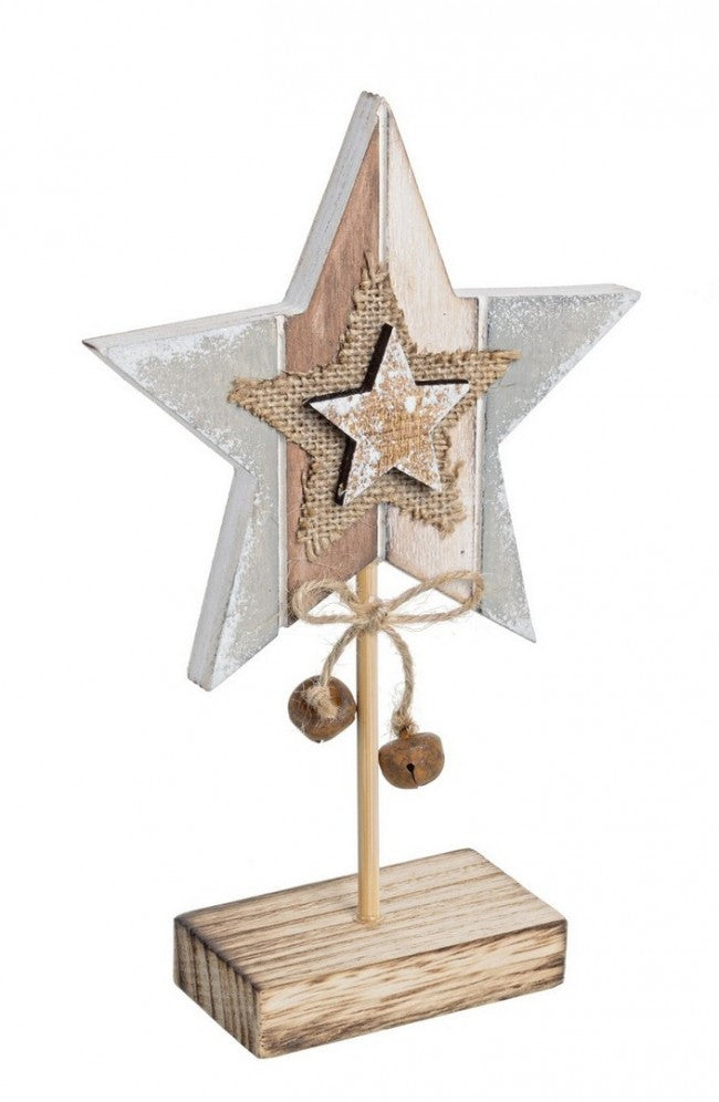 6x étoile de support à rayures