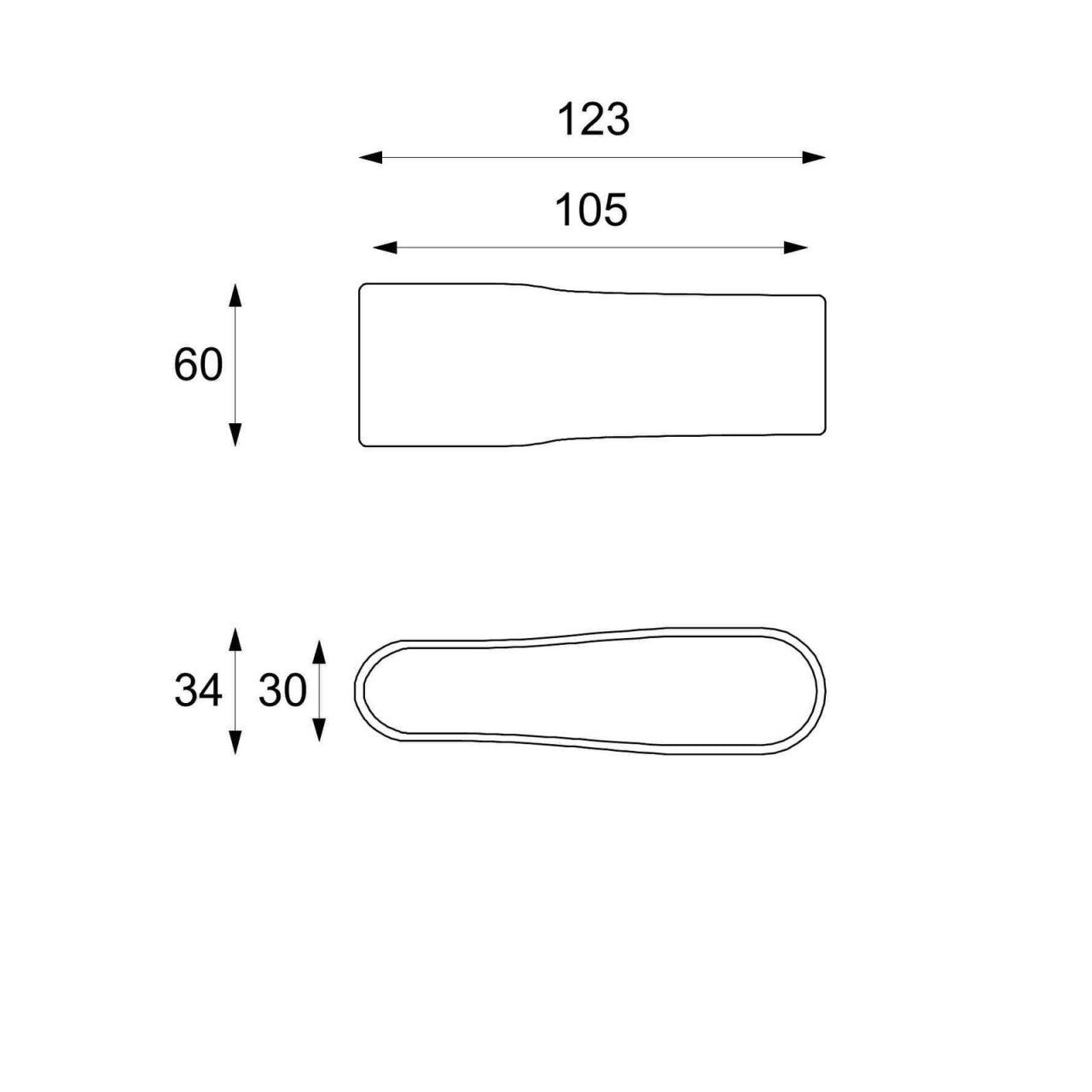 Table basse moderne en pierre grise 123 x 60 xh 34 cm