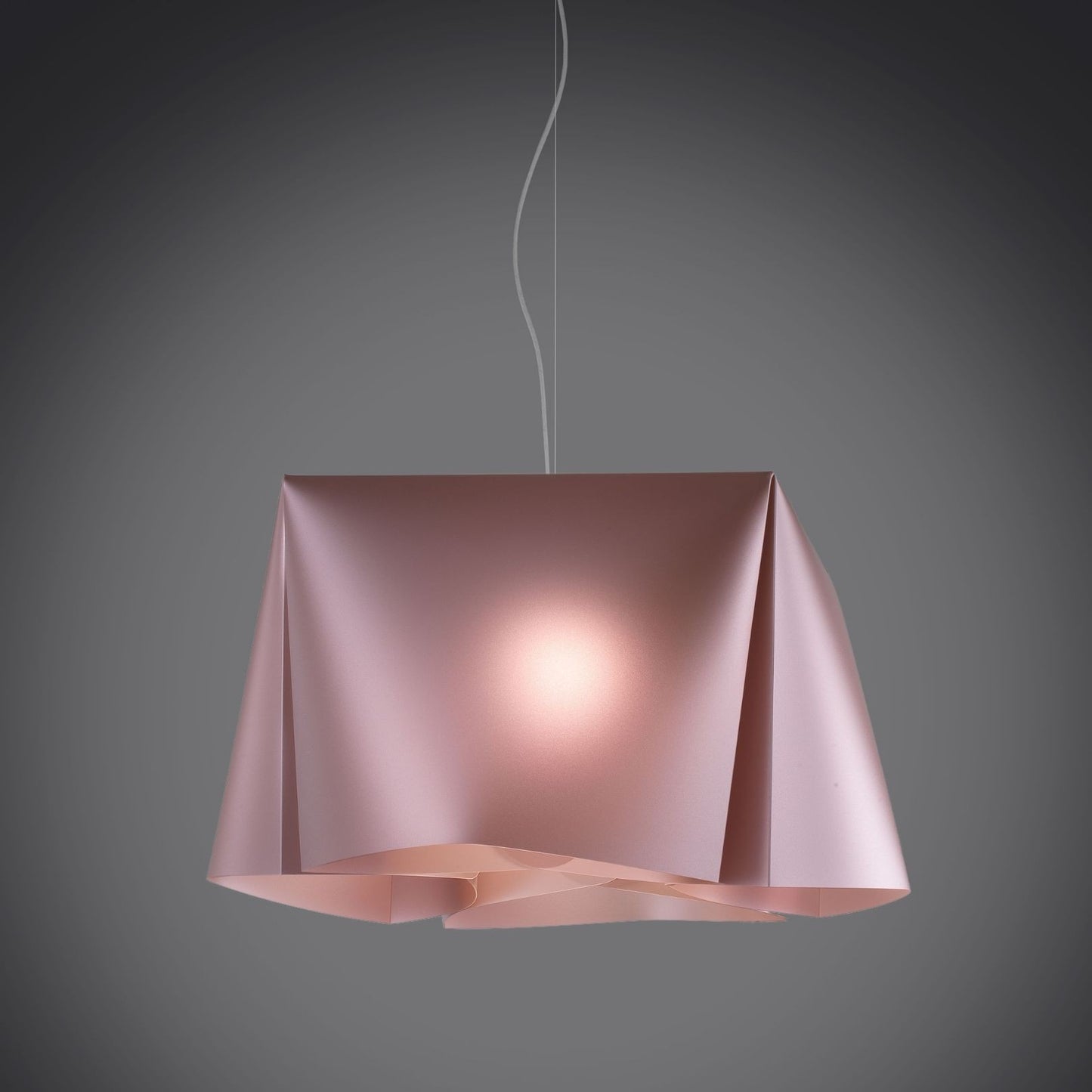 Suspension en métal rose en métal chromé Cm. 45x21h