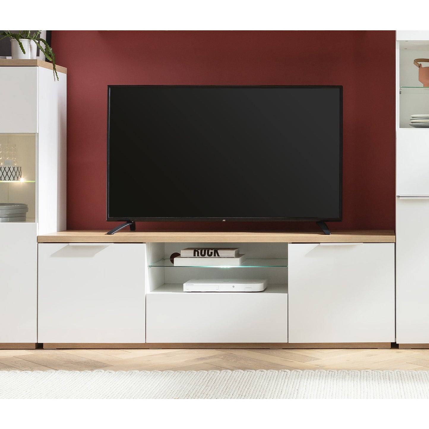 Meuble TV Mundi avec 2 portes et 1 abattant