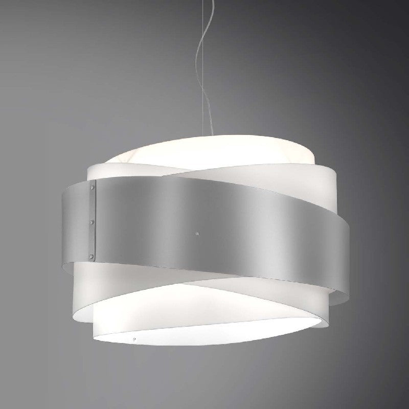 Lustre suspension BEA cinq lumières Argent diamètre 60x h38 cm