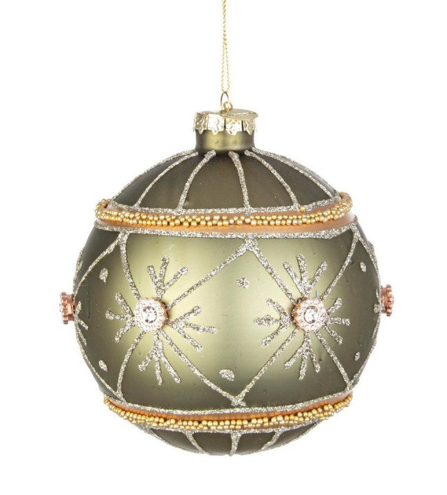 8x Sphère Vt Peluche Fleur Verte D100