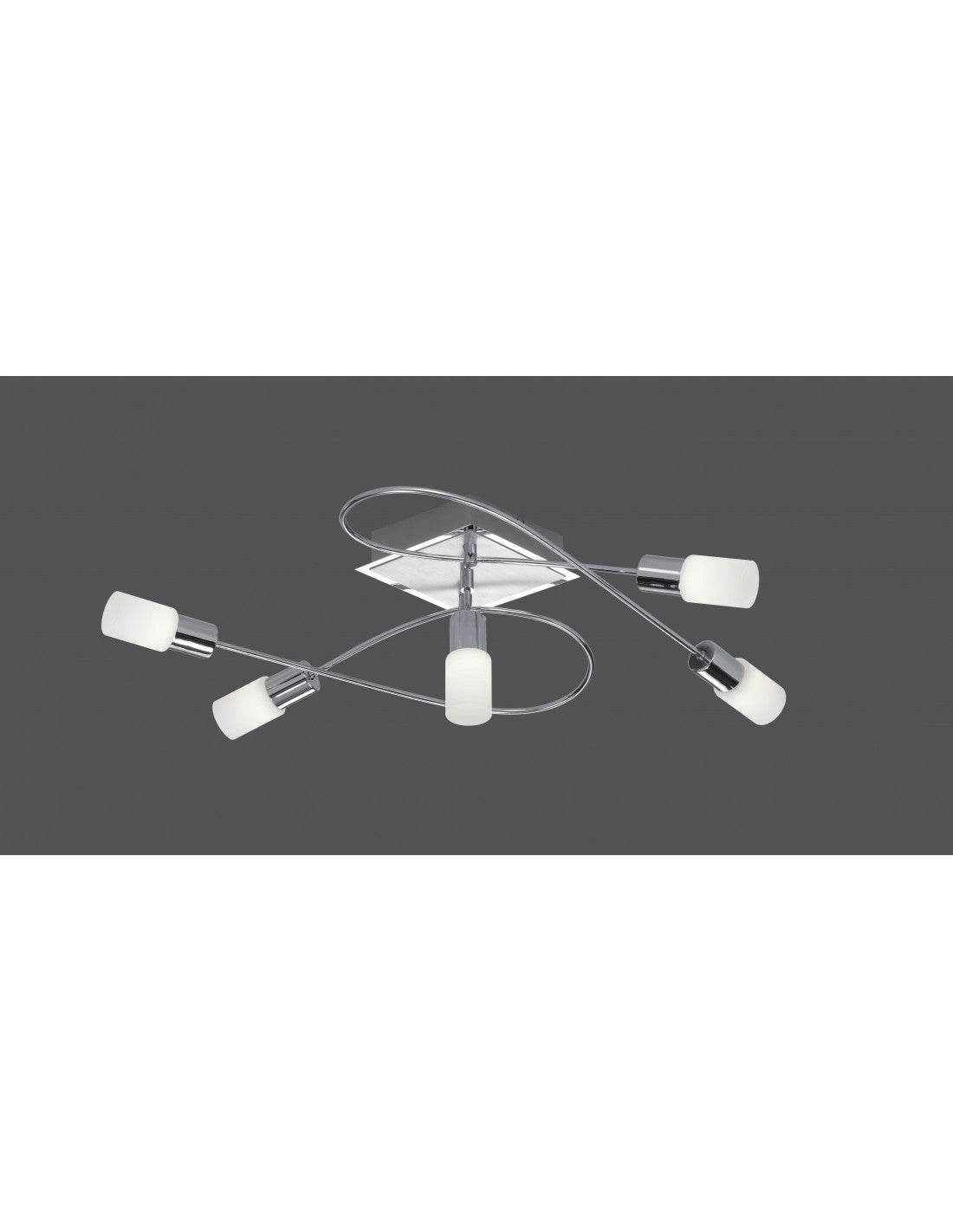 Plafonnier Clapton Chrome Moderne 5 LED Trio Lighting