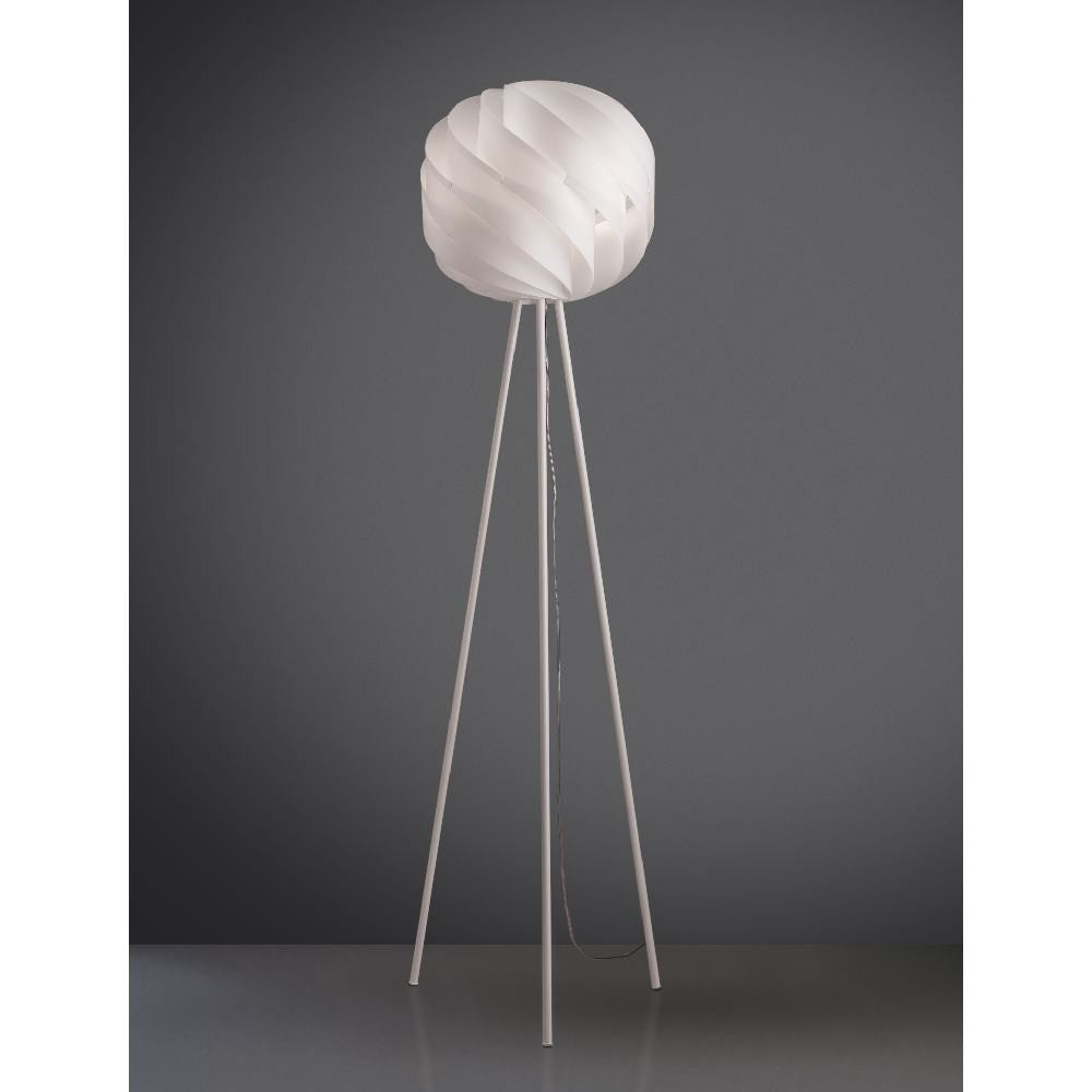 Lampadaire trépied en métal blanc cm. 40 x 163 heures