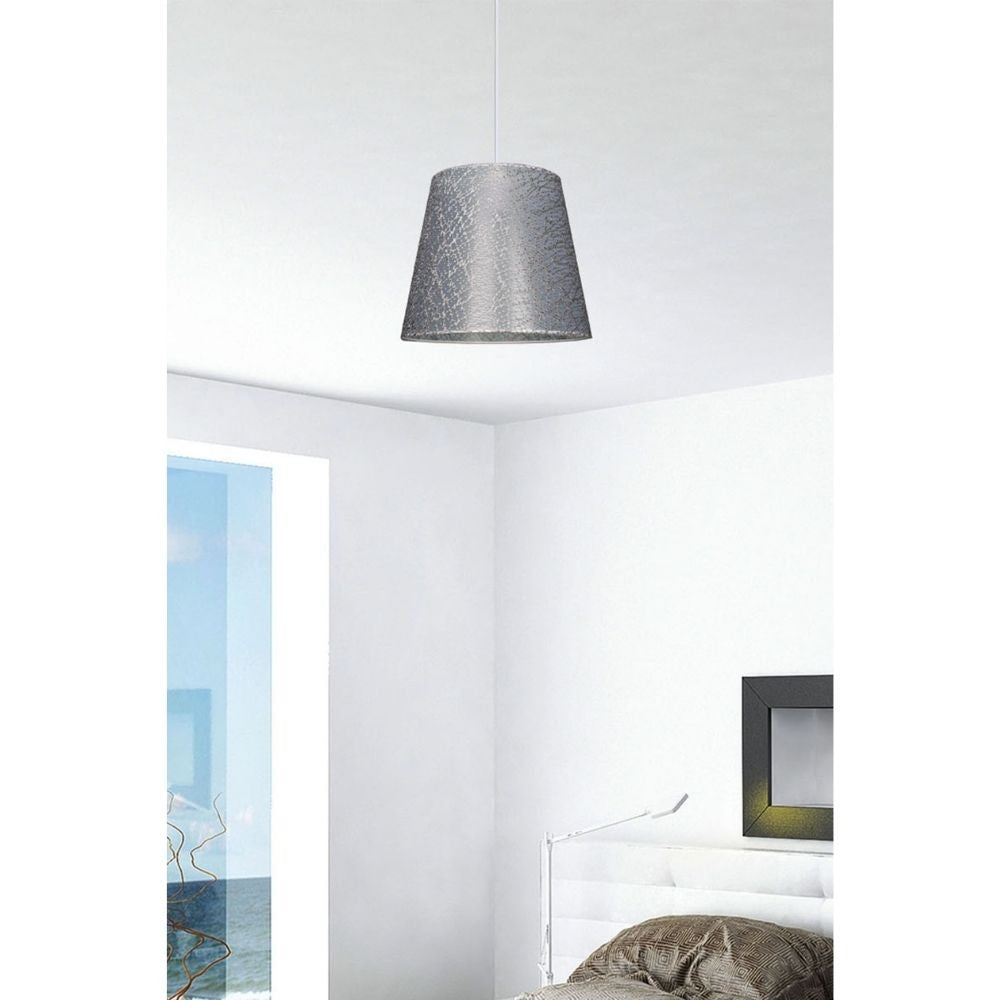 Lampada a sospensione Conic ASZ0777 in tessuto grigio EFFEZ