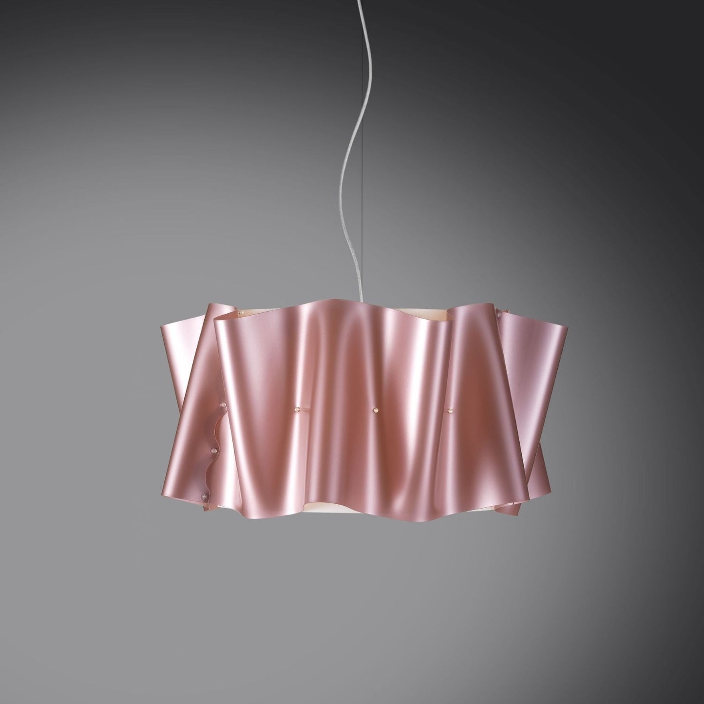 Suspension en métal rose en métal chromé Cm. 50 x 27h