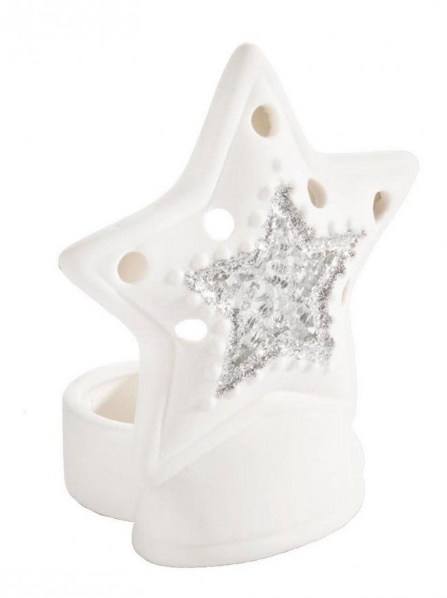 12x P. Bougie de Noël à paillettes