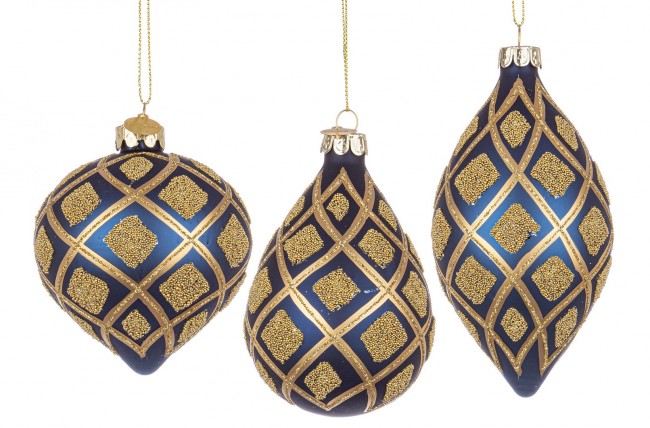 12x Pendentif Glint Bleu Nuit Vt