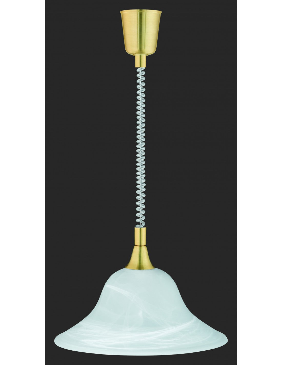 Suspension 1xE27 Laiton Violet Et Verre Blanc Ø39 cm Trio Lighting