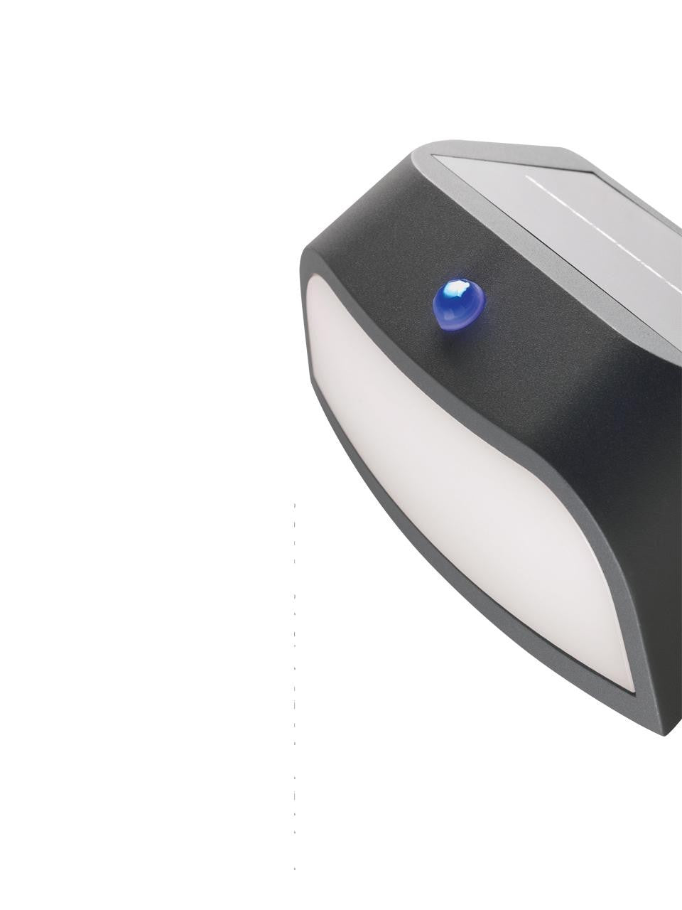 Applique solaire 1,7W LED 4000K ligne graphite ensoleillée