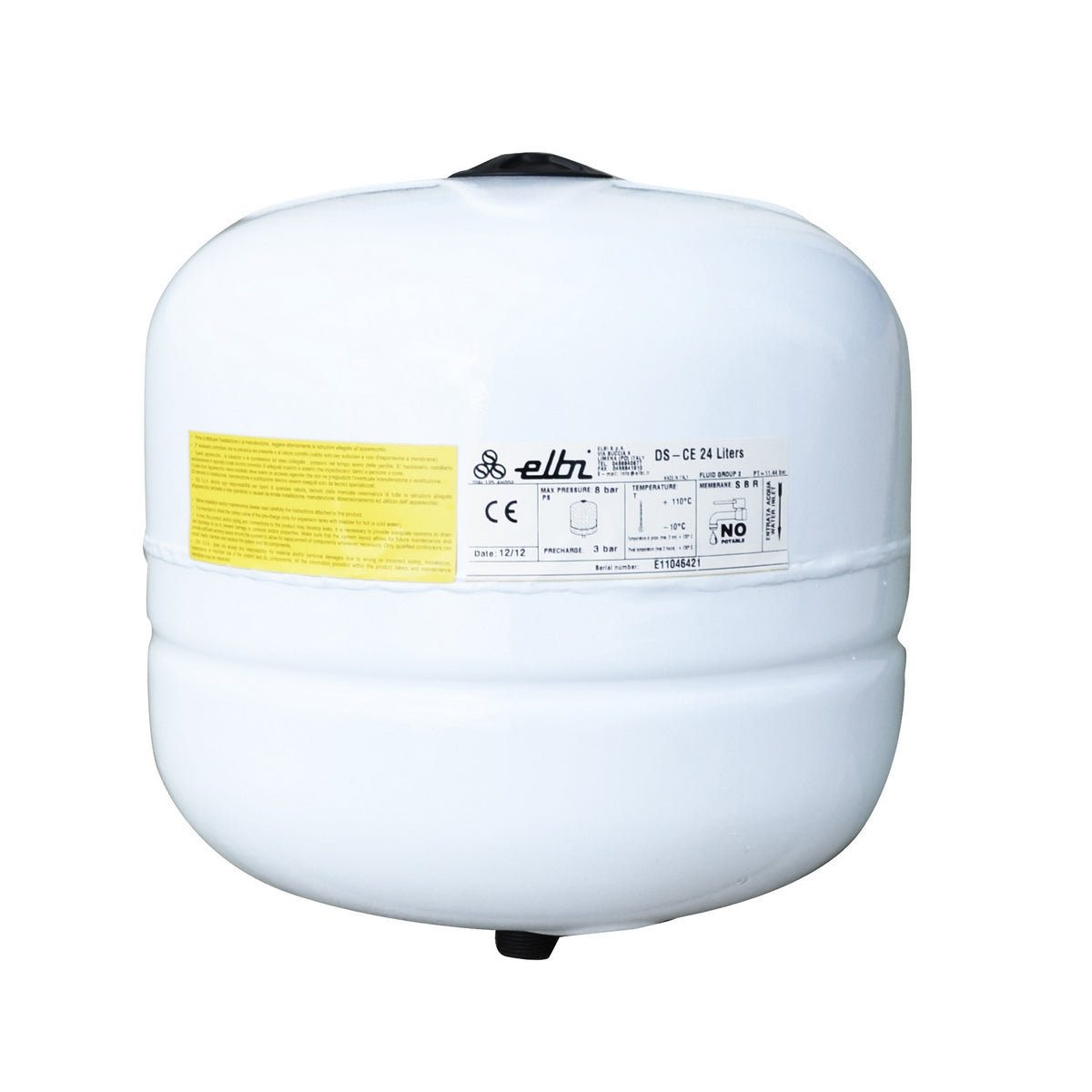 Vase d'expansion solaire de 24 litres