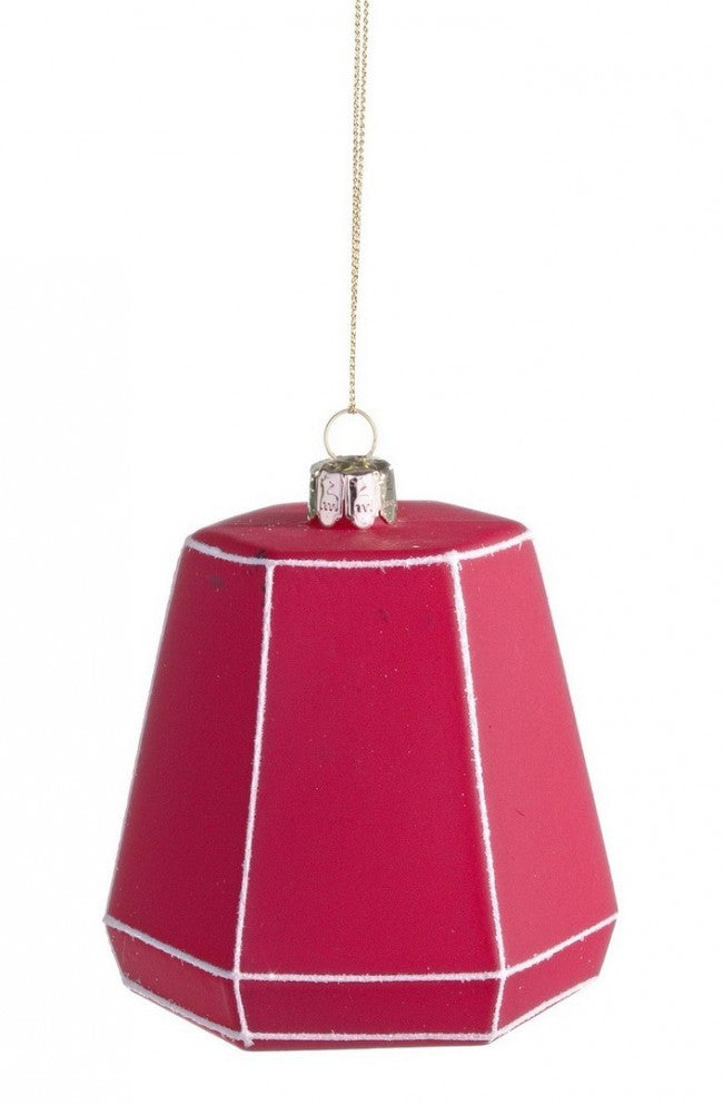 12x Pendentif en forme de prisme Vt rouge