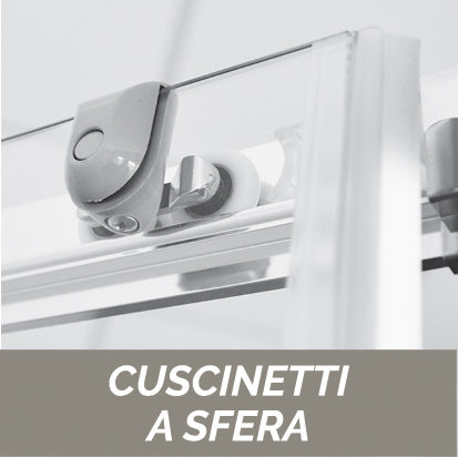 Côté douche d'angle en verre sérigraphié - Essential