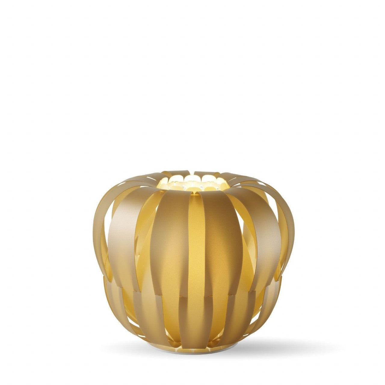 Nouvelle lampe de table dorée en métal blanc Cm. 19h x 17h