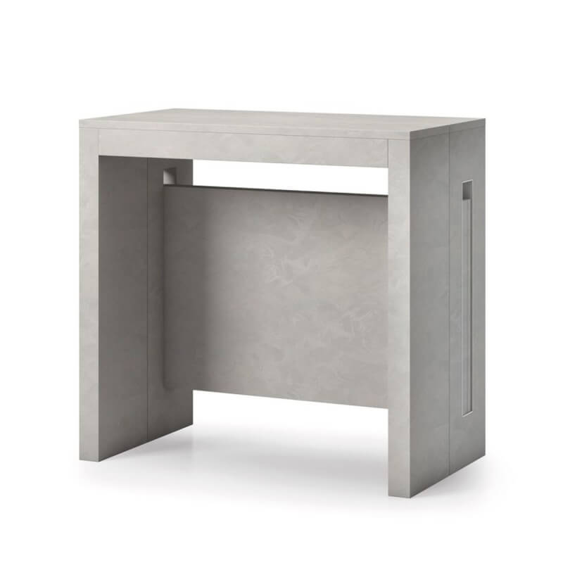 Table console transformable en béton