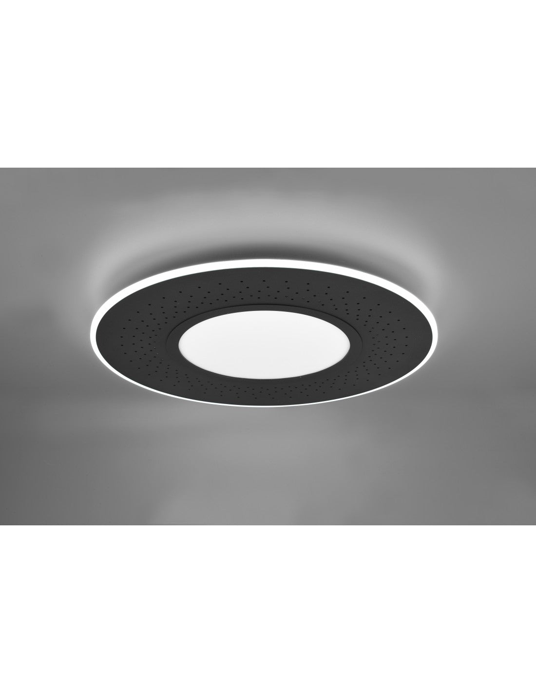 Grand Plafonnier Moderne Verus Noir Led Variateur 70w Trio Lighting