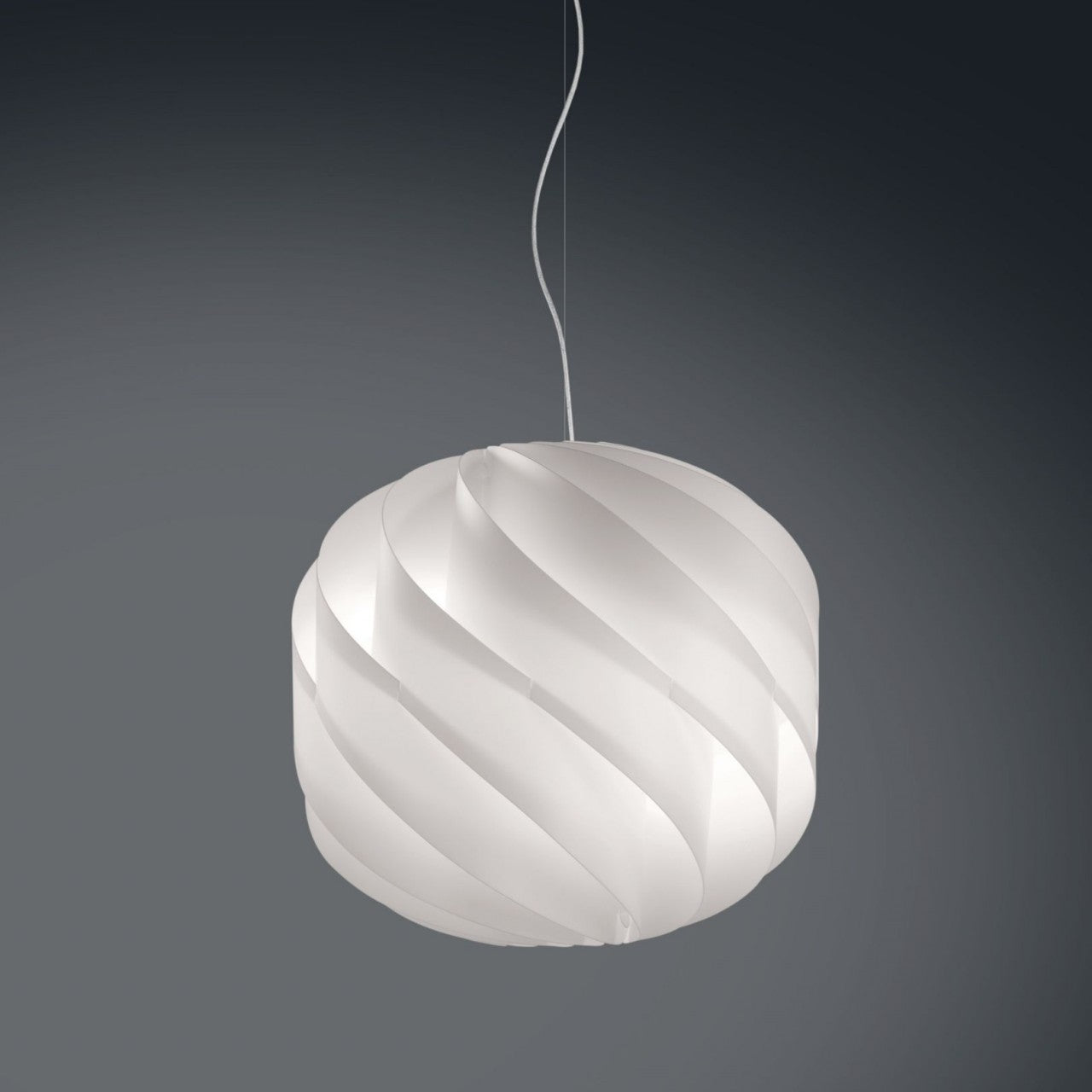 Suspension 2 Lumières Blanc en Métal Chromé Cm. 55x52h