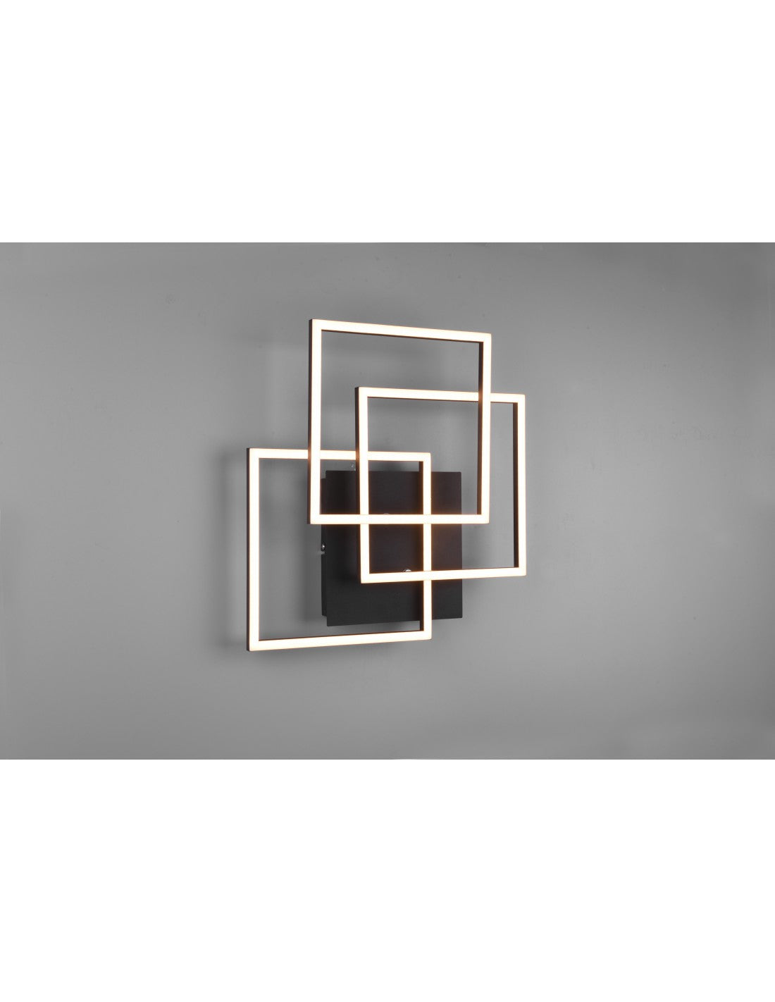 Plafonnier 3 Carrés Réglables Variateur LED Mobile Noir Trio Lighting
