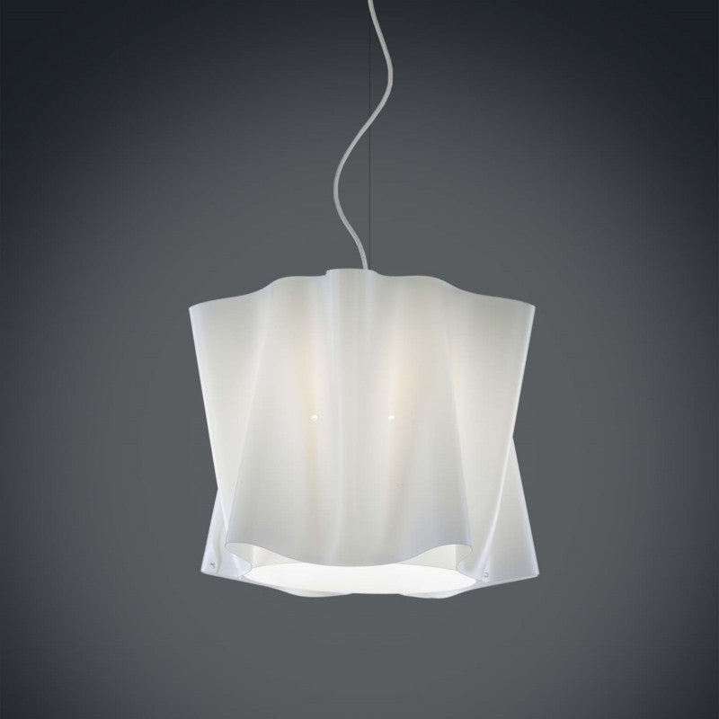 Lustre suspension FOLIO abat-jour en Polilux Blanc diamètre 40x h37 cm