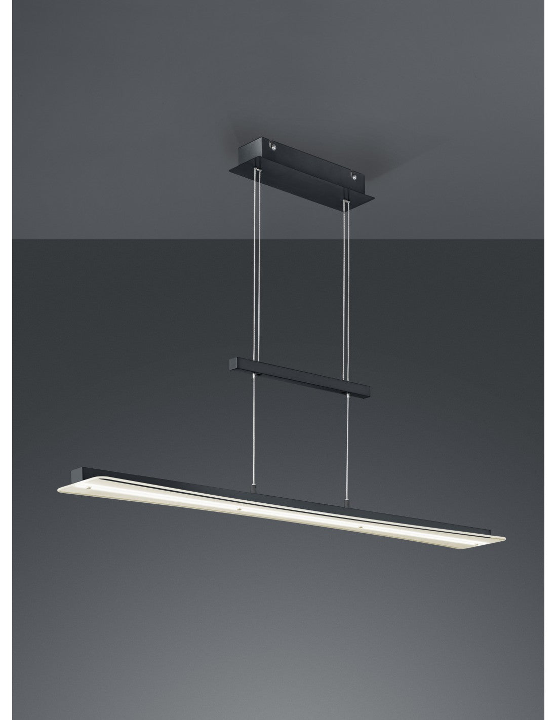 Suspension Moderne Smash Led Dimmable Noir L100 cm Trio Éclairage
