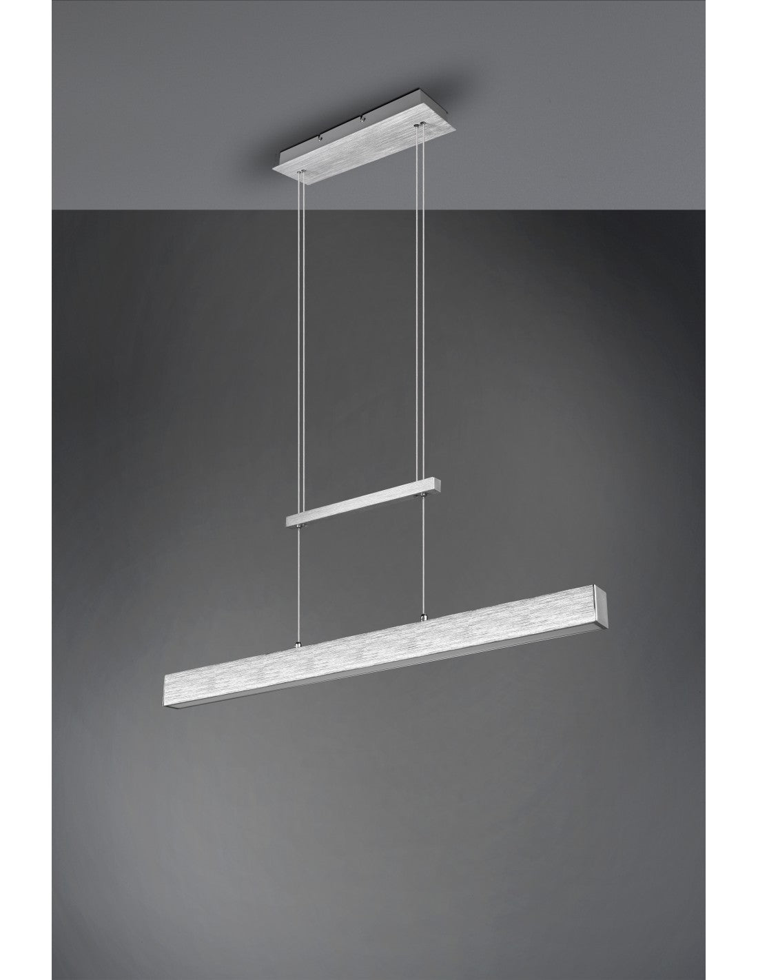 Paros Suspension Double Emission LED Dimmable Aluminium L90 cm Trio Luminaire