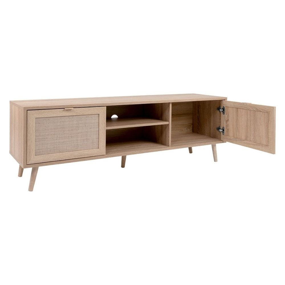 Meuble TV Bali 56A avec 2 portes effet osier