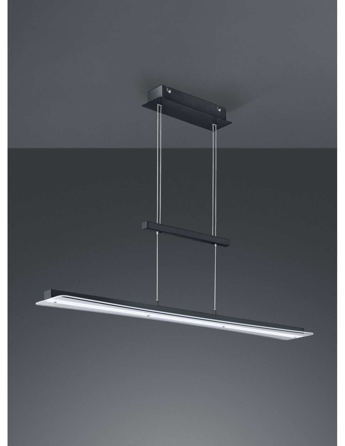 Suspension Moderne Smash Led Dimmable Noir L100 cm Trio Éclairage