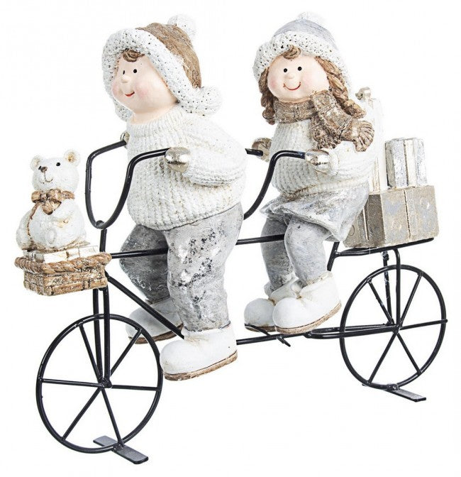 2x Enfants motards dorés