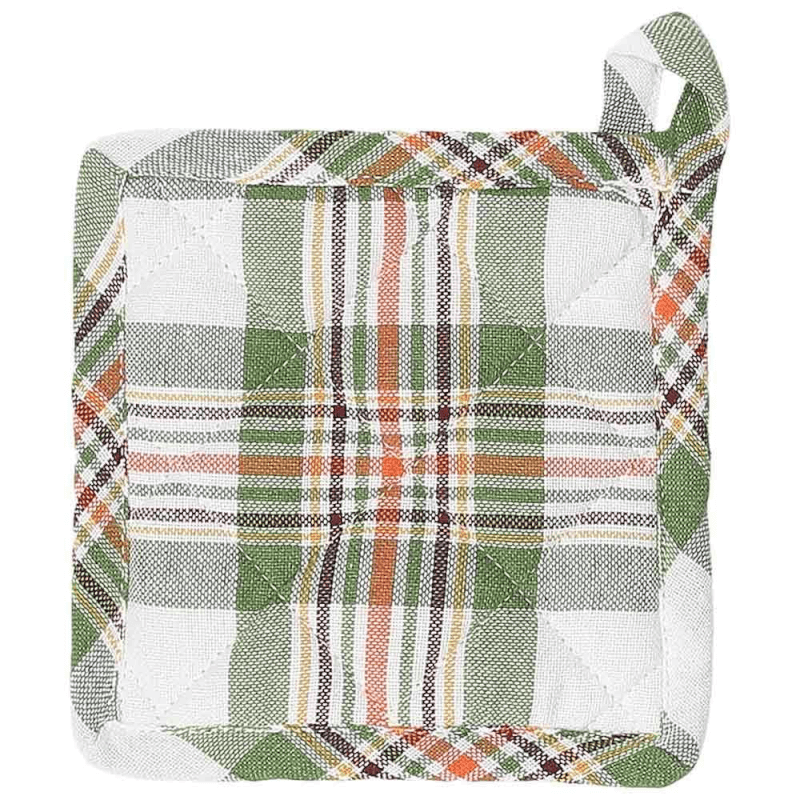 Manique 15 cm x 15 cm coton vert