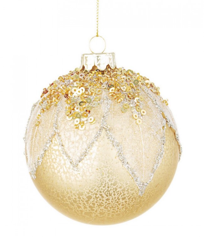 12x Sphère Vt Fogliage Oro D80