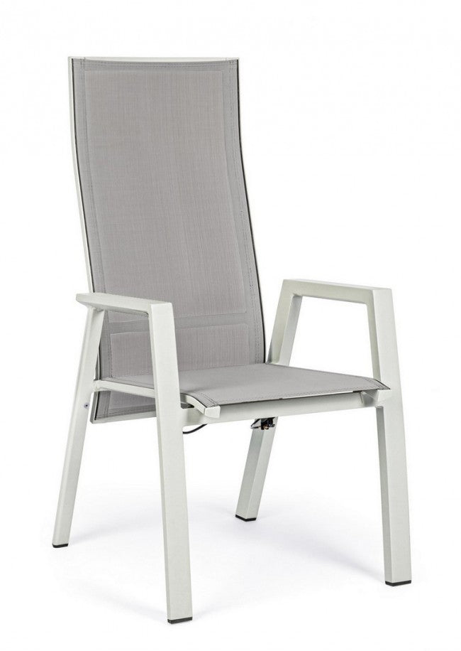 Steven Lunar chaise de jardin inclinable c-br 59x72x112h cm