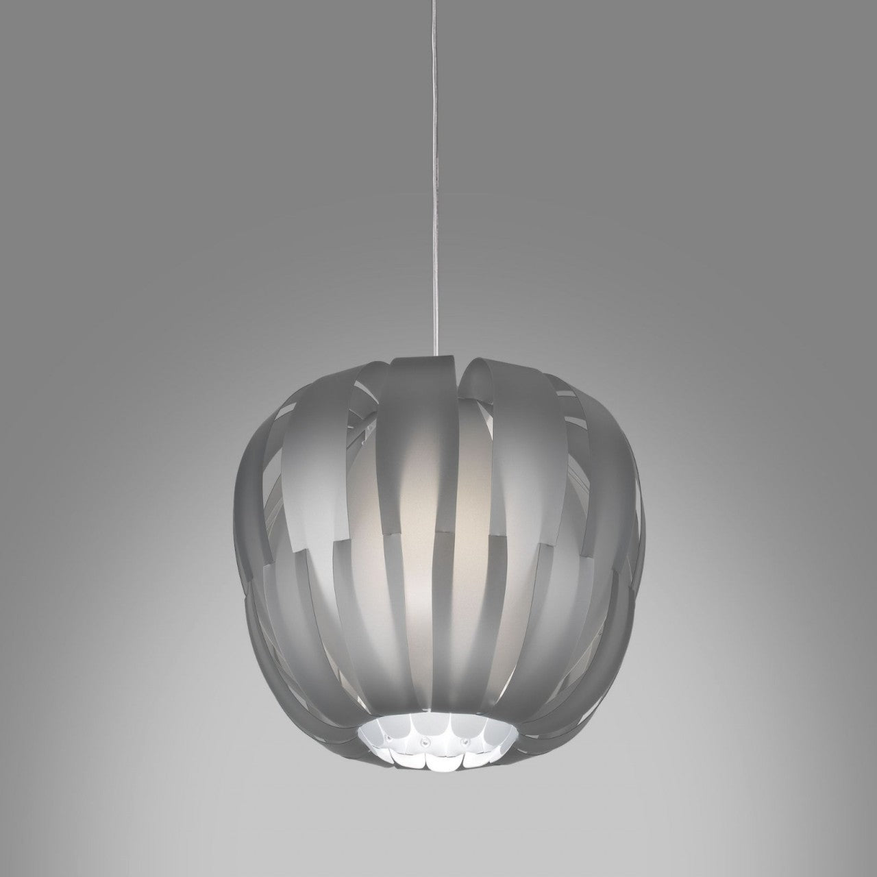 Suspension 3 Lumières Argent en Métal Chromé Cm. 75x60h