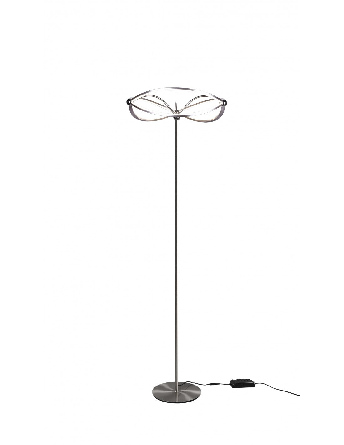 Lampadaire moderne Charivari Fiocco Led Nickel Trio Lighting