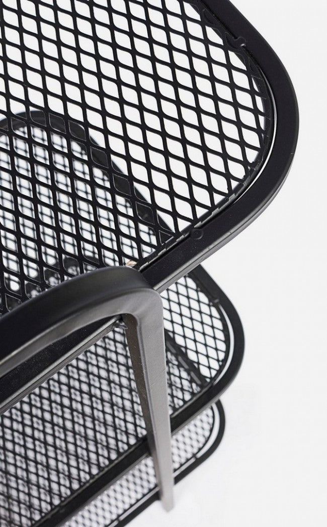 Bibliothèque profilée en acier à trois étagères Anthracite ELYOT 82x35x h100 cm