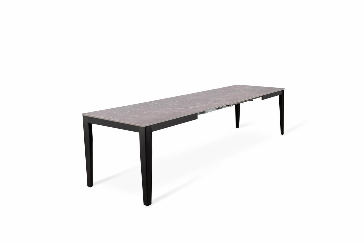 Table extensible noir anthracite 80 cm x 130- 290 cm H. 76 cm
