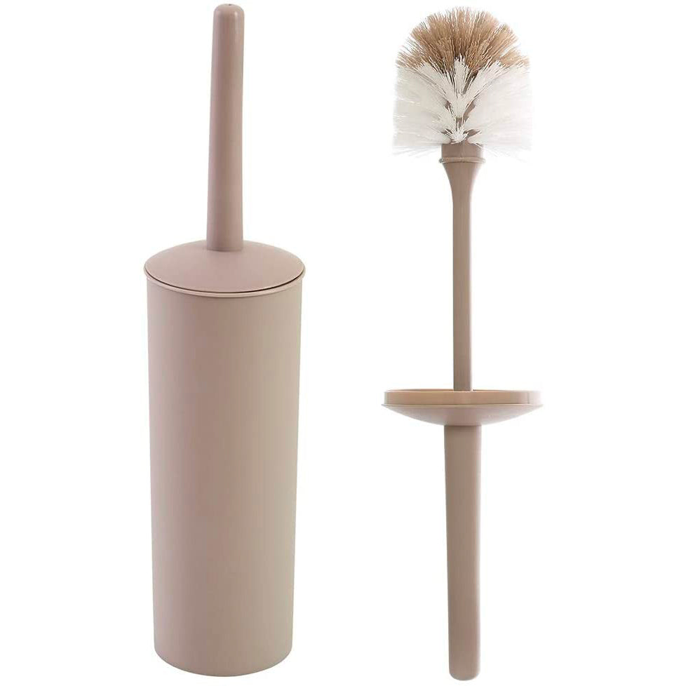 Élégant porte-brosse de toilette en bois de pin pour nettoyer la salle de bain.