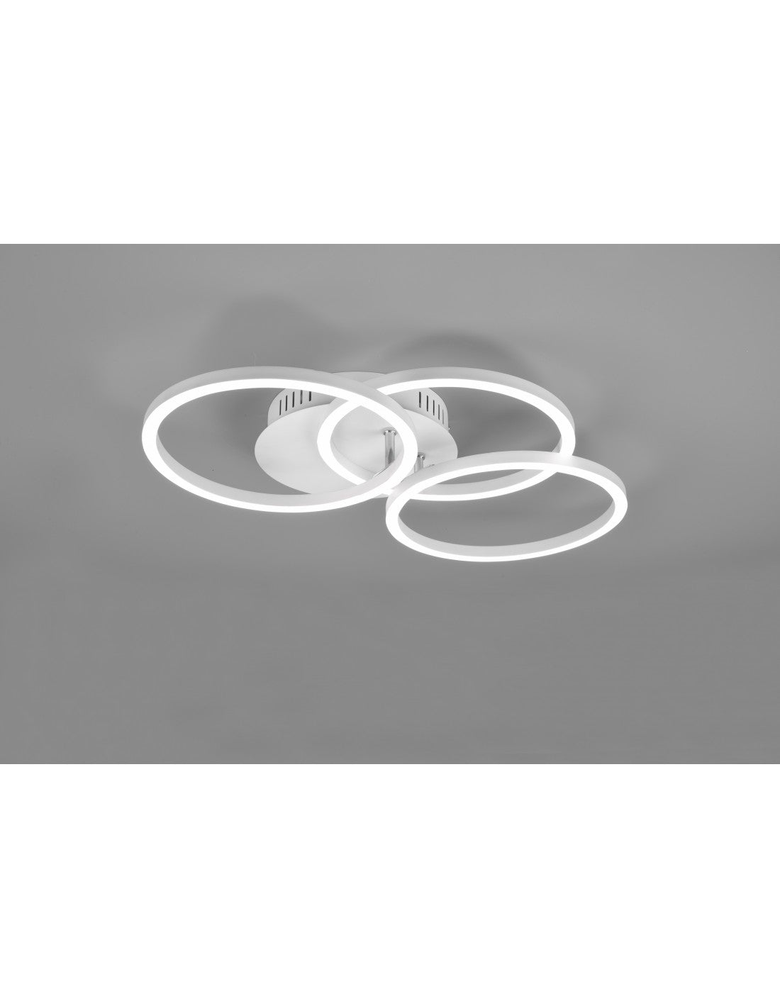 Plafonnier 3 Cercles Ajustables LED Variateur Cercle Blanc Trio Lighting