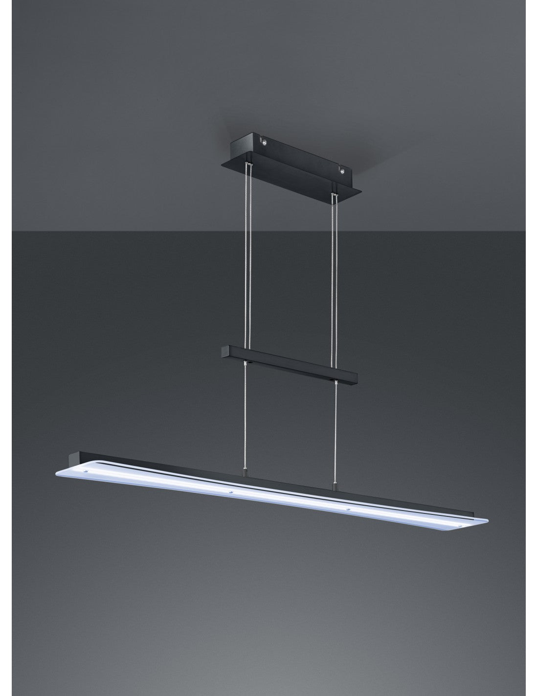 Suspension Moderne Smash Led Dimmable Noir L100 cm Trio Éclairage